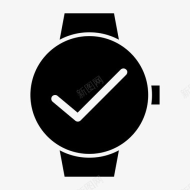 智能手表接受苹果智能手表复选标记图标图标
