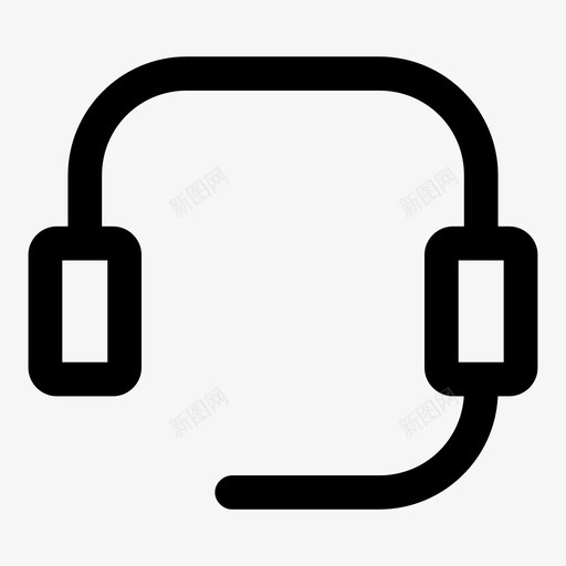 耳机麦克风多媒体图标svg_新图网 https://ixintu.com 多媒体 耳机 麦克风