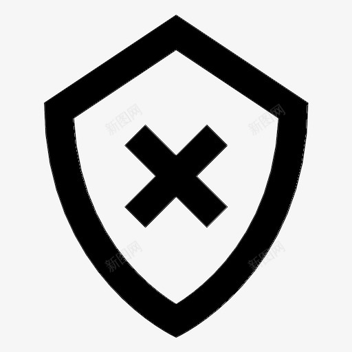 盾十字错误隐私图标svg_新图网 https://ixintu.com 安全 盾十字 警告 错误 隐私