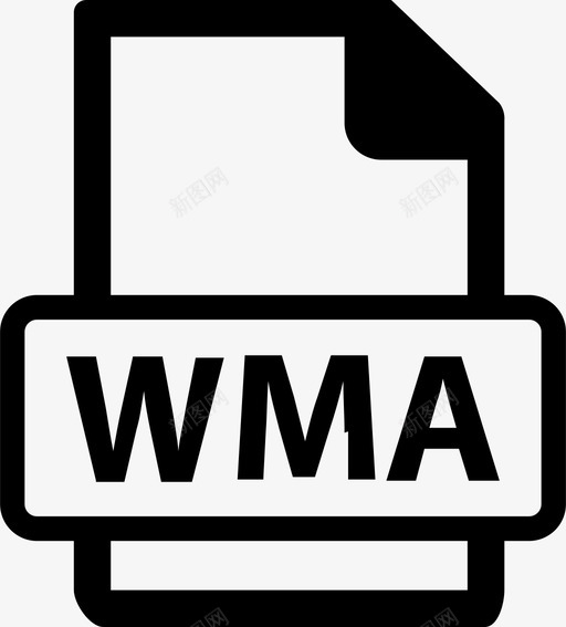 wma文件扩展名文件类型图标svg_新图网 https://ixintu.com wma文件 扩展名 文件 文件类型