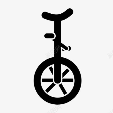 独轮车平衡马戏表演图标图标