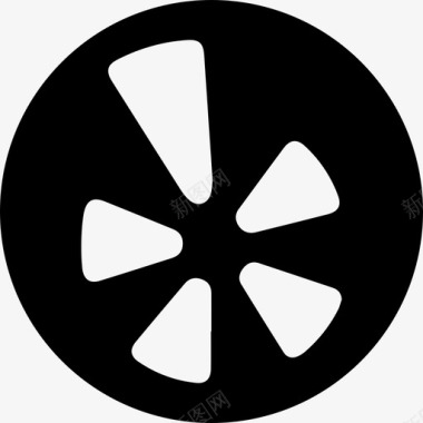 Yelp标志圆形社交图标图标