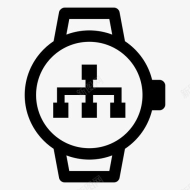 smartwatch图表业务连接图标图标