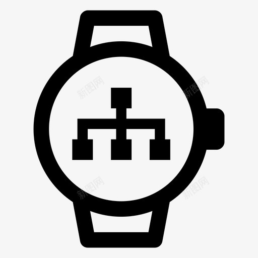 smartwatch图表业务连接图标svg_新图网 https://ixintu.com smartwatch图表 业务 团队 层次结构 流程图 组织 连接