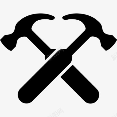 锤子十字锤维护工作图标图标