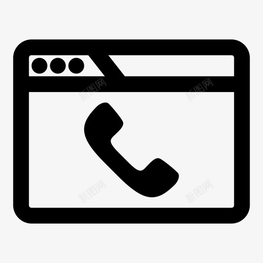 浏览器电话呼叫中心手机图标svg_新图网 https://ixintu.com 呼叫中心 客户服务 手机 浏览器电话 热线 电话