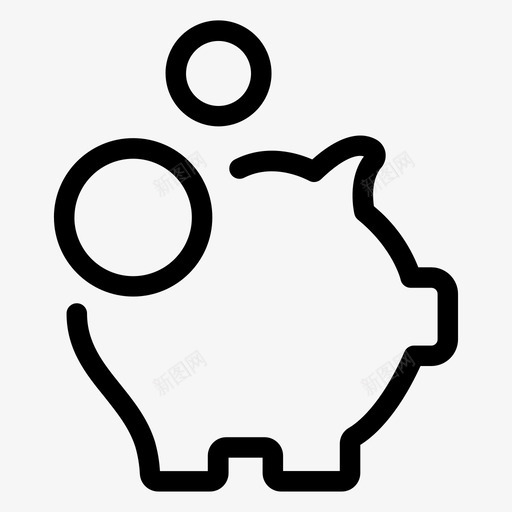 储蓄硬币投资图标svg_新图网 https://ixintu.com 储蓄 储蓄罐 投资 硬币 货币 随机收集big4