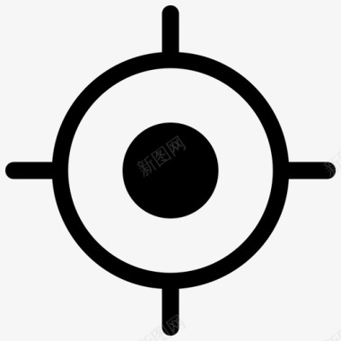 十字线光学瞄准镜目标图标图标