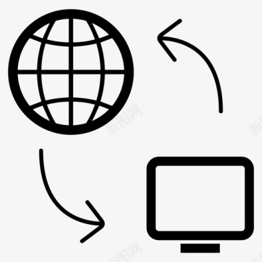 互联网连接网络在线图标图标