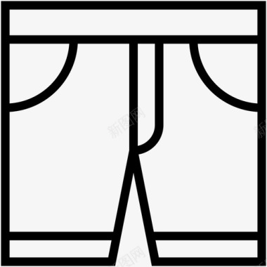 短裤臀游泳短裤图标图标