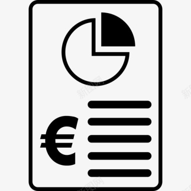 财务报表资产负债表欧元图标图标