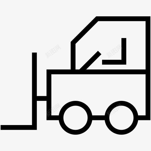 叉车本底车平衡重车图标svg_新图网 https://ixintu.com 叉车 平衡重车 本底车 车辆 运输线路图标集