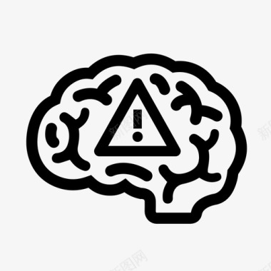 大脑警觉阿尔茨海默氏症痴呆症图标图标