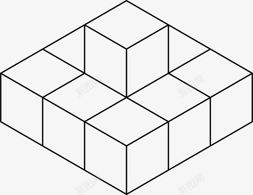 立方体凸起三维几何图标svg_新图网 https://ixintu.com 三维 三维等轴测立方体 几何 堆栈 立方体凸起 等轴测