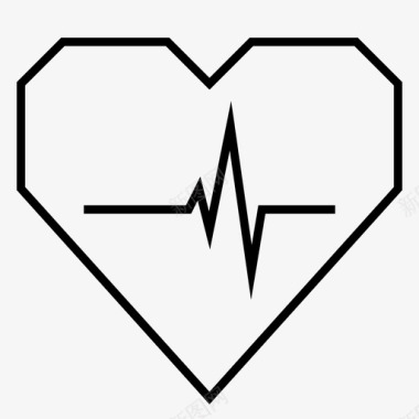脉搏心脏有氧运动健康图标图标
