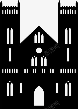 天主教大教堂非洲建筑图标图标