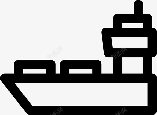货船集装箱物流图标图标