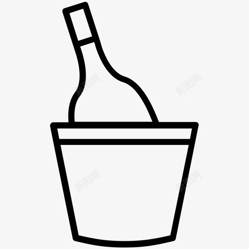 瓶冷却桶葡萄酒图标svg_新图网 https://ixintu.com 桶 瓶冷却 美味的葡萄酒 葡萄酒