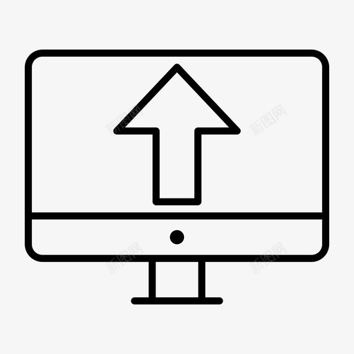 监视器向上转到顶部方向图标svg_新图网 https://ixintu.com 上下 上载 向上箭头 垂直方向 方向 监视器向上 转到顶部