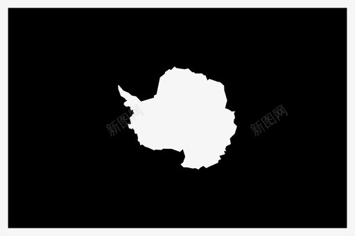 南极洲大陆旗帜图标图标