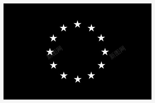 欧盟旗帜世界矩形旗雕文图标图标