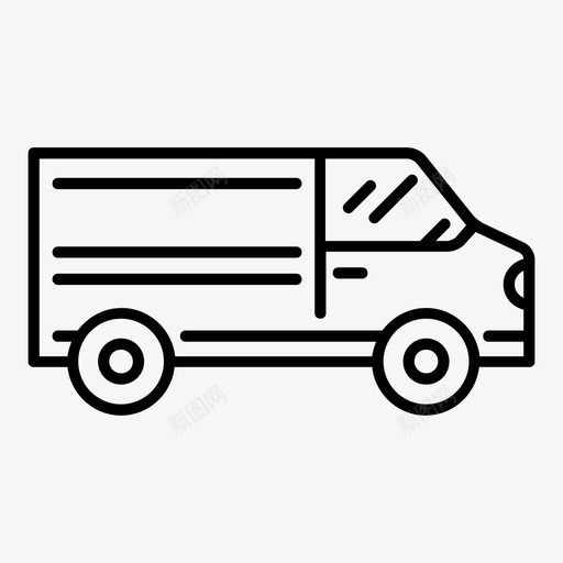 面包车小轿车送货图标svg_新图网 https://ixintu.com 小巴 小轿车 送货 面包车