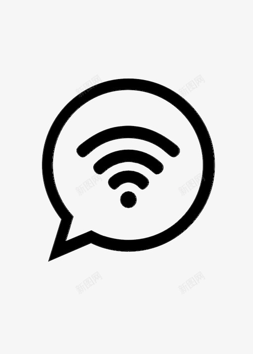 wifi信号wlan图标svg_新图网 https://ixintu.com wifi wlan 信号 语音气泡 语音气球 连接