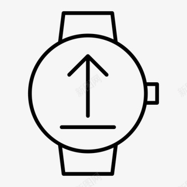 smartwatch上载转到顶部向上滑动图标图标
