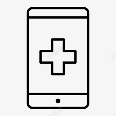 智能手机医疗急救医院图标图标