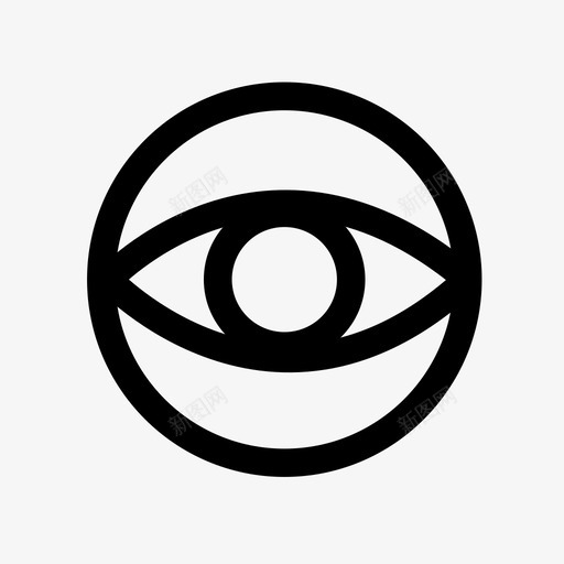 眼睛警报注意图标svg_新图网 https://ixintu.com 控制 摄像头 注意 看 眼睛 警报