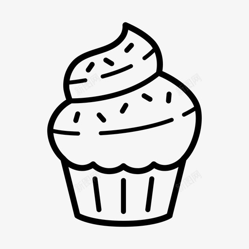 洒纸杯蛋糕面包店糖霜图标svg_新图网 https://ixintu.com 洒纸杯蛋糕 糖霜 纸杯蛋糕 面包店