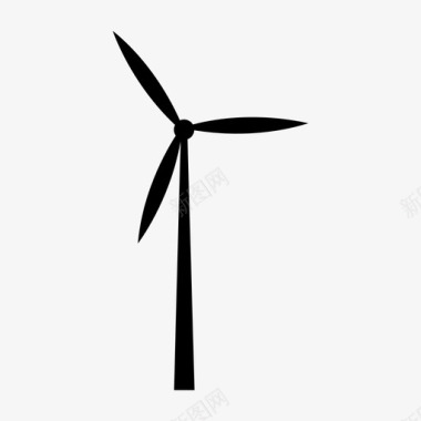 风力涡轮机能源风力发电图标图标