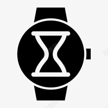 小时玻璃智能手表时钟设备图标图标