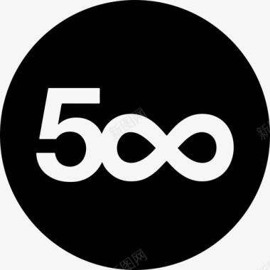 500px徽标社交社交图标圆形图标