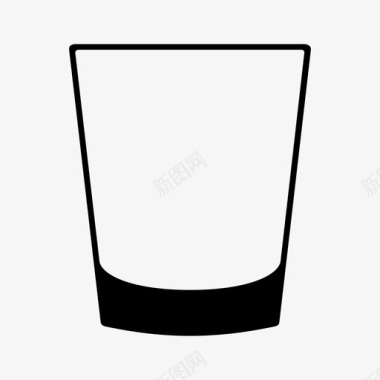 简单的鸡尾酒杯酒玻璃器皿图标图标