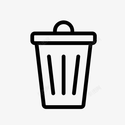 垃圾桶垃圾家用图标svg_新图网 https://ixintu.com 垃圾 垃圾桶 家用 纹理垃圾桶