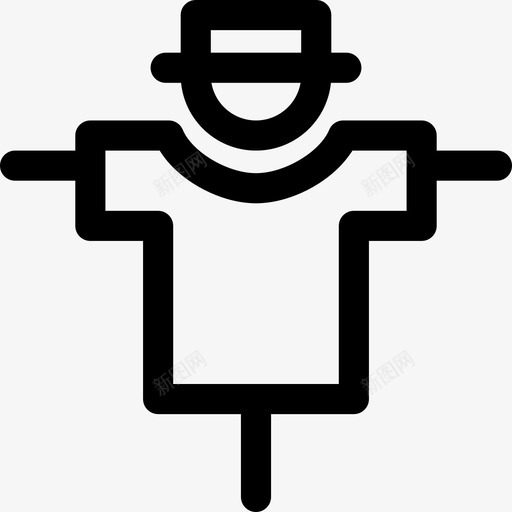 稻草人农业鸟类图标svg_新图网 https://ixintu.com 农业 农场 稻草人 花园和工具 鸟类