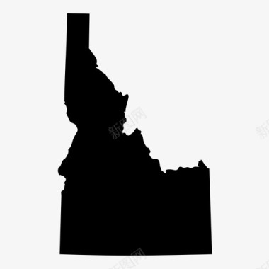 爱达荷州地图地理图标图标
