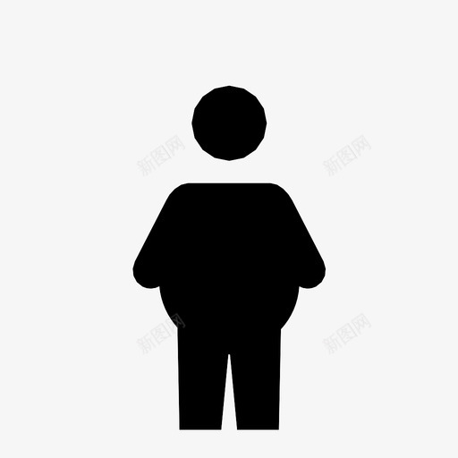 肥胖男人饮食肥胖图标svg_新图网 https://ixintu.com 人 人群 肥胖 肥胖男人 饮食