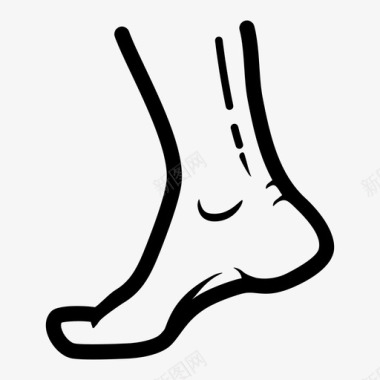 脚人的脚身体的一部分图标图标