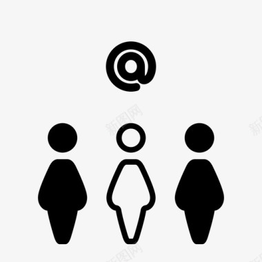 女性组at联系人图标图标