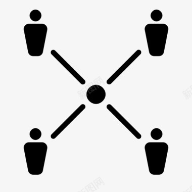 中心触点网络源图标图标