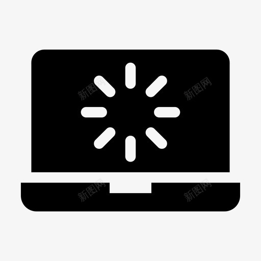 笔记本电脑加载空闲加载杆图标svg_新图网 https://ixintu.com 加载杆 旋转 空闲 笔记本电脑加载 预加载