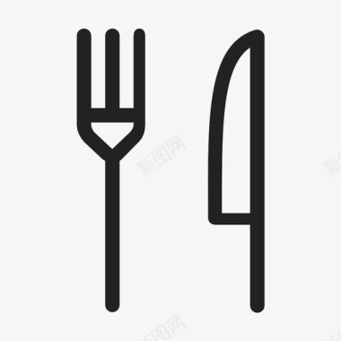 采购产品餐具叉子刀图标图标