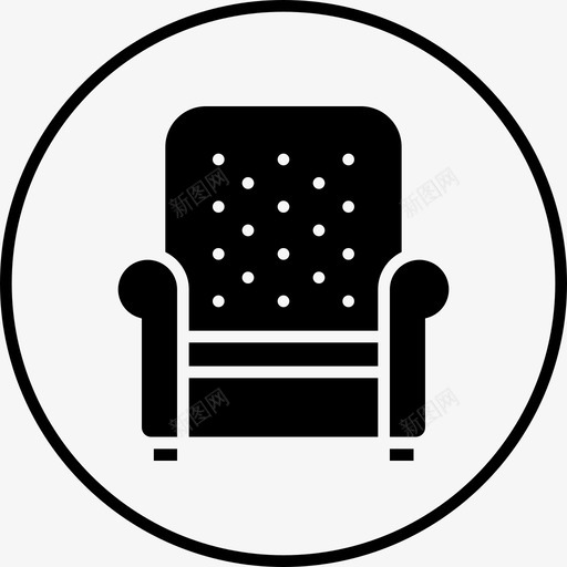 采购产品扶手椅物品家具图标svg_新图网 https://ixintu.com 家具 家具圆形实心家具 沙发 物品 采购产品扶手椅