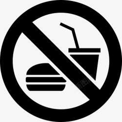 饭馆禁止外食禁止外食禁饮禁止标志图标高清图片