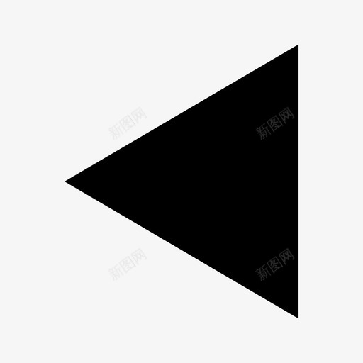 左三角形箭头方向图标svg_新图网 https://ixintu.com 导航 左三角形 指针 方向 箭头 箭头符号