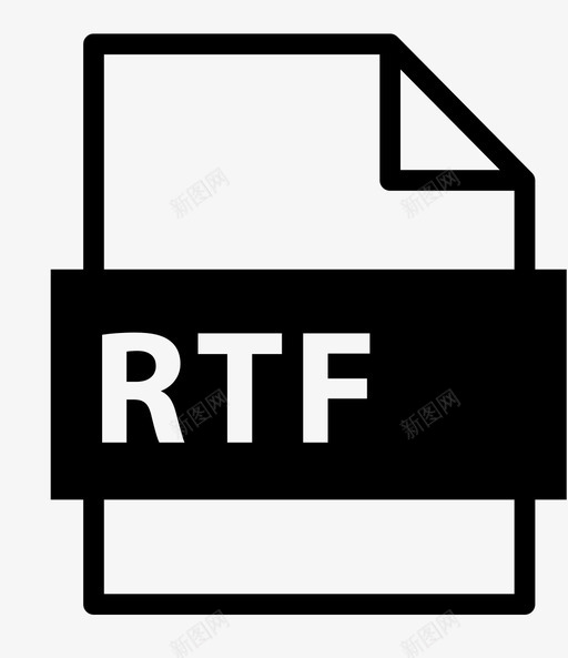 rtf文件扩展名名称图标svg_新图网 https://ixintu.com rtf文件 名称 扩展名 文件扩展名 类型