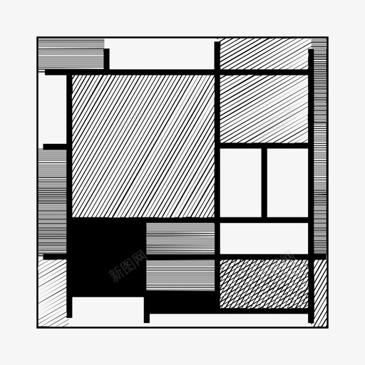 蒙德里安新形象图标svg_新图网 https://ixintu.com 新形象 蒙德里安