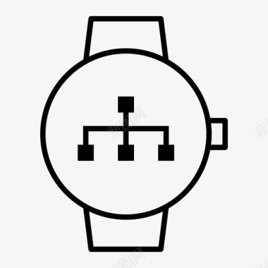smartwatch图表业务连接图标图标